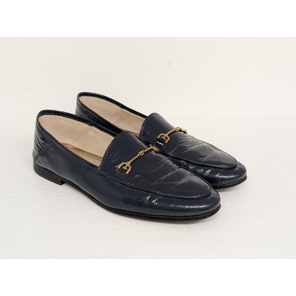 Sam Edelman Loraine Bit Loafer Women's Navy Patent Leather Almond Toe Sz 9 - Picture 1 of 8